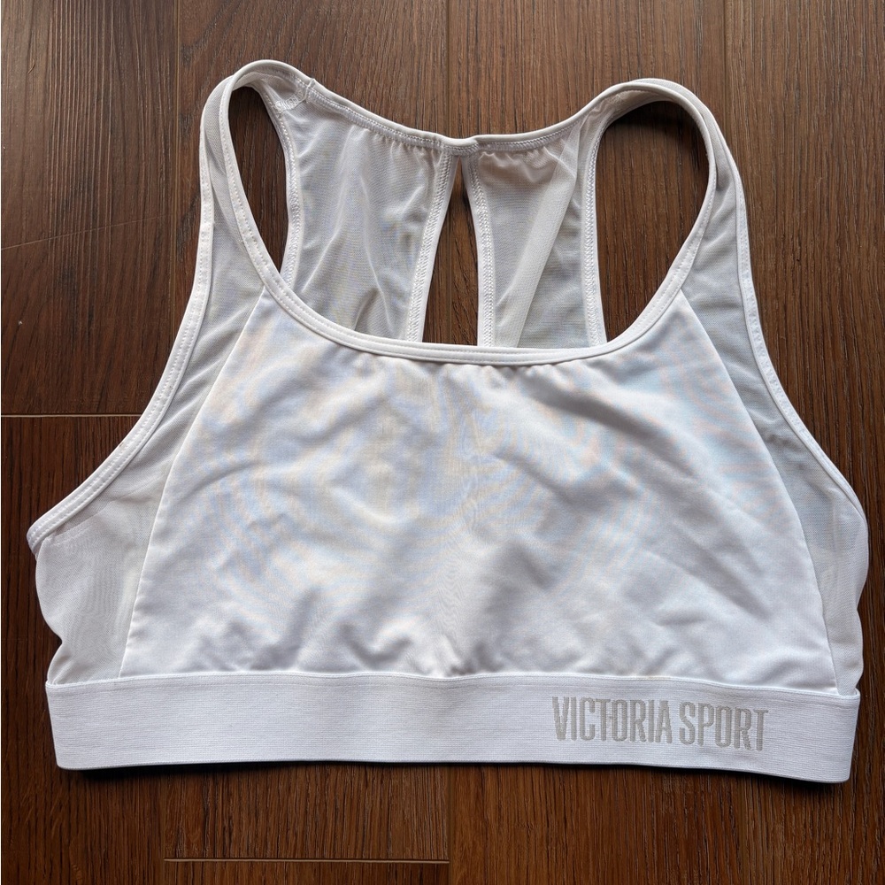 Victoria's Secret White Racerback Sports Bra